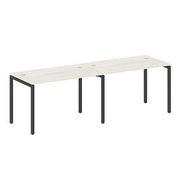 Metal System Quattro Р. ст. на 2 раб. места на П-образном м/к 40БП.СМ-2.2 Дуб наварра/Антрацит металл 2400*720*750 - Фото предпросмотра