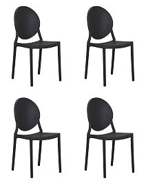 Набор 4 шт Стул обеденный DOBRIN ALBERT (цвет чёрный) - Фото предпросмотра