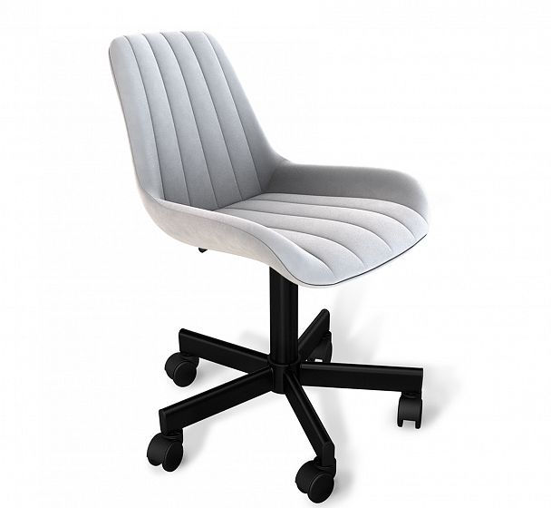 Стул подъемно-поворотный Sheffilton SHT-ST37/S120M серое облако/черный муар - Вид 1