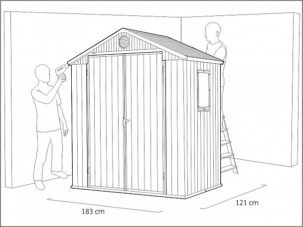 Сарай "Darwin 6*4" brown - Вид 4
