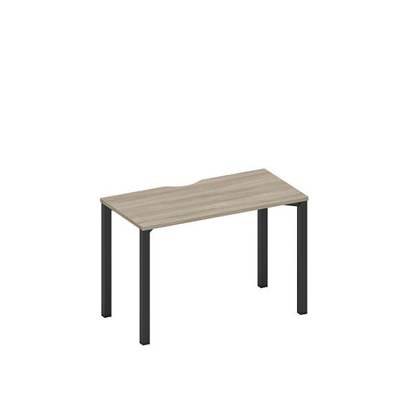 Стол письменный на металлокаркасе, столешница с вырезом Space+ А1 ЧР 003.2 ВЛ вяз либерти/ черный гладкий - Вид 1