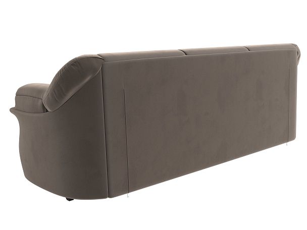 Диван прямой Карнелла (полностью велюр коричневый) - Вид 6