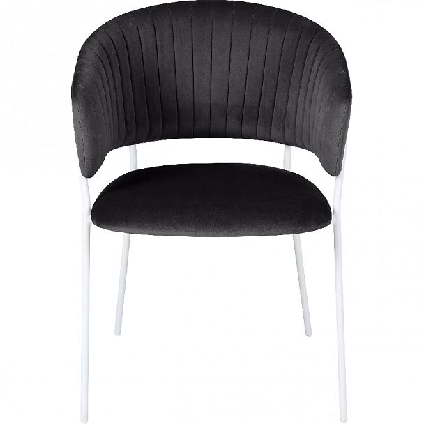 Комплект кухонных стульев Даксон черный велюр/белый, 3 шт. - Вид 2