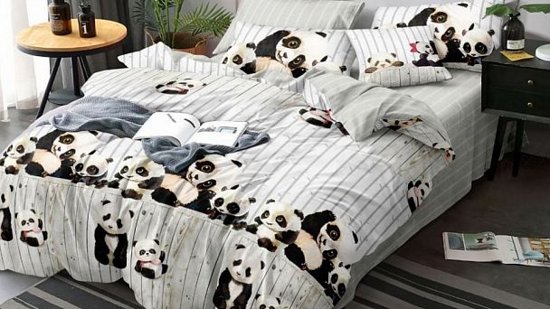 Постельное белье полутораспальное Панды - Вид 1
