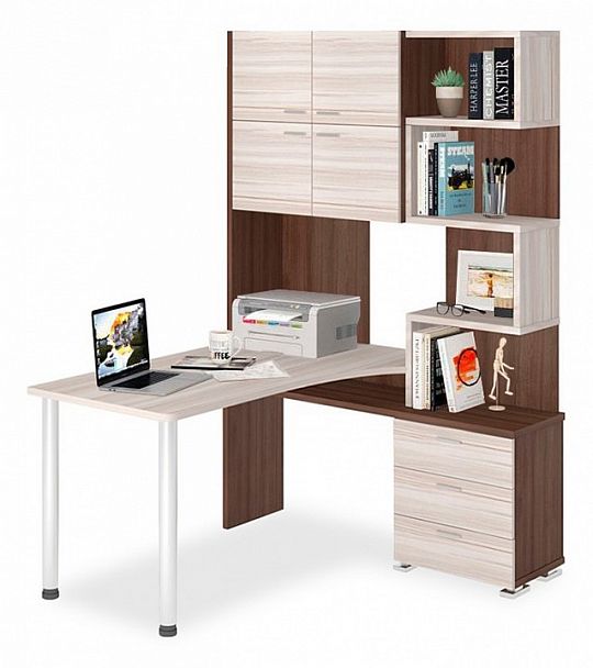 Стол компьютерный Домино СР-500М/140 Карамель/Шамони правый - Вид 1