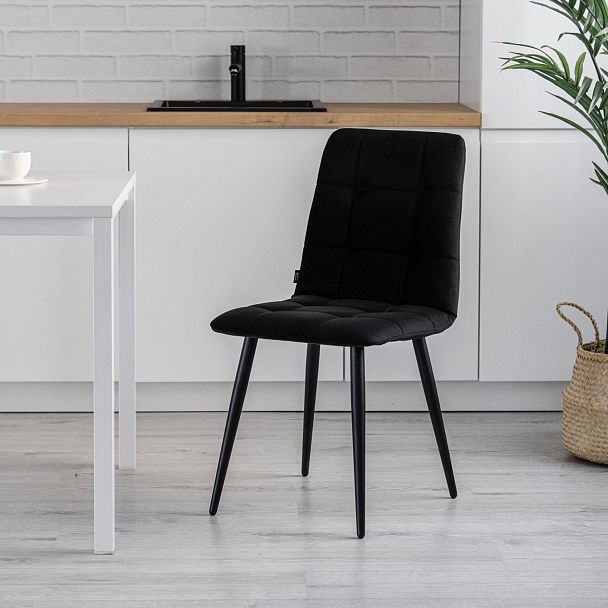 Стул Olys, велюр черный, ножки металл - Вид 7