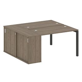 Metal System Quattro Р. ст. с шкафом-купе на П-образном м/к 50БП.РС-СШК-1.2 Т Вяз/Антрацит металл 1610*1475*750 - Фото предпросмотра