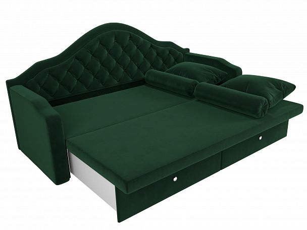 Прямой диван софа Сойер (полностью велюр зеленый) - Вид 7