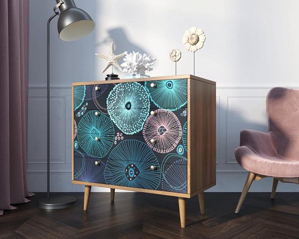 Комод Berber пять ящиков 32 принт арт BB36/Print_32 - Вид 3