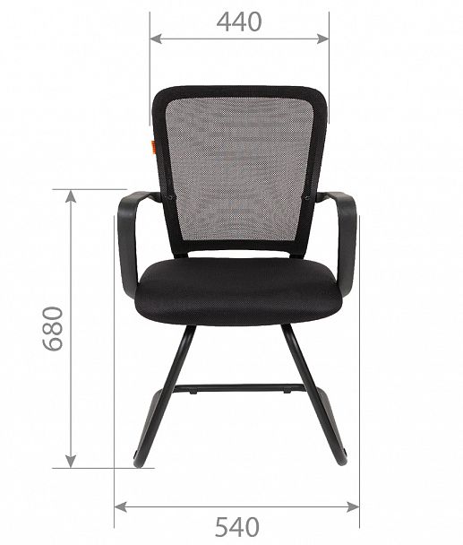 Кресло CHAIRMAN 698V, ткань TW/сетчатый акрил, черный - Вид 4