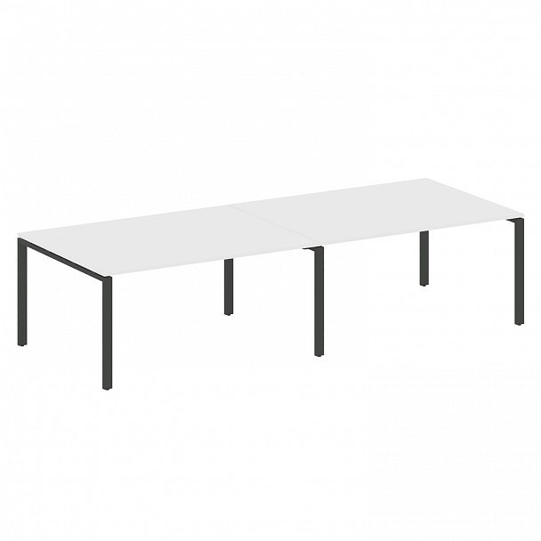 Стол для переговоров "Metal System" БП.ПРГ-2.4 белый/антрацит - Вид 1