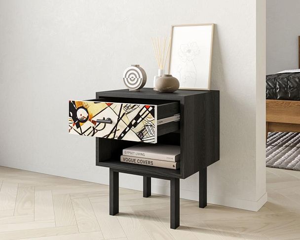 Тумбочка с верхним ящиком Emerson by Kandinsky арт EM11/Print_01 - Вид 2