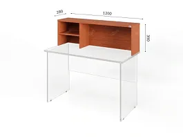 UNITY PП02-12 Орех Итальянский Полка настольная 1200х280х390 - Фото предпросмотра