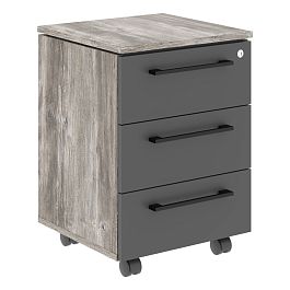 Тумба мобильная MMC-3D.A Антрацит/Сосна Нордик 465х450х652 MORRIS TREND - Фото предпросмотра