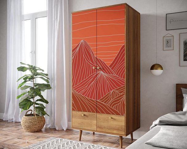 Шкаф двухстворчатый Berber принт 49 арт BB16/Print_49 - Вид 3