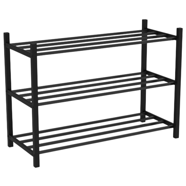 Полка для обуви BRABIX "SMART SR-007", 710х285х498 мм, ЛОФТ, 3 полки, металл, чёрная, 701980 - Вид 1