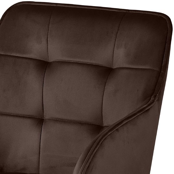 Барное поворотное кресло Мони К, Confetti coffee/черный - Вид 7