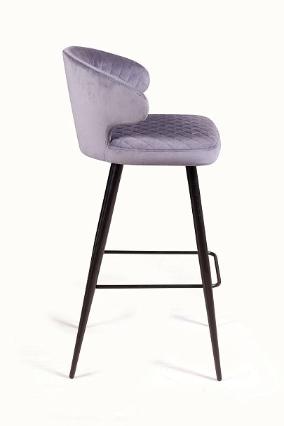 Стул барный Richard ромб, бархат серый 27 - Вид 3