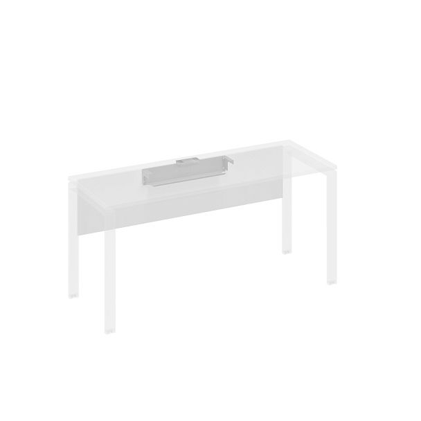 Экран стола 160 с кабель-каналом A4 А4 Б 843 БП белый премиум / металлокаркас серый - Вид 1