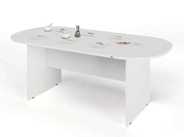 UNITY PКС-10/20 БЕЛЫЙ Конференц стол овальный Универсальный 2000х1000х750 - Вид 2