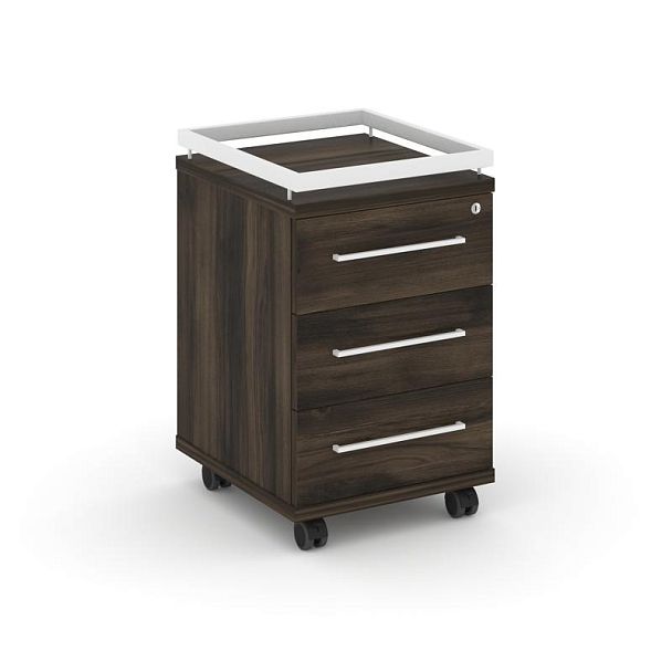 Rift Тумба мобильная усиленная + рамка RF.TM-003 Дуб Мали/Металл Белый 416*460*665 - Вид 1