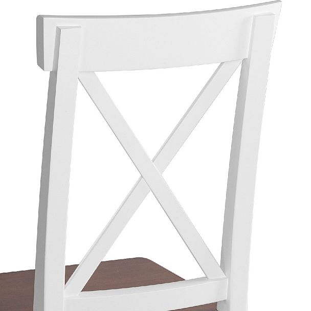 Комплект деревянных стульев с жестким сиденьем Бергольф Белый/Темный орех, 3 шт. - Вид 9