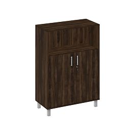 Шкаф для документов двери ДСП с замком +ниша Борн В 420-821-1 дуб ристретто - Фото предпросмотра