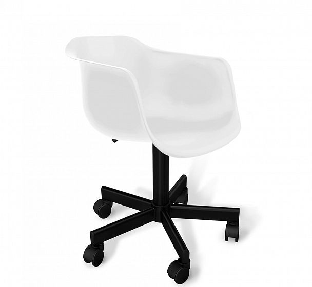 Стул подъемно-поворотный Sheffilton SHT-ST31/S120M белый/черный муар - Вид 1