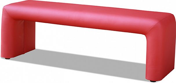 А-07 Осло Банкетка трёхместная (155*48*48) Oregon 09 "Мягкая мебель для кабинета" ТК-001812000231 красный - Вид 1