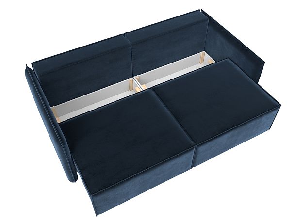 Диван прямой Либерти Велюр синий - Вид 8