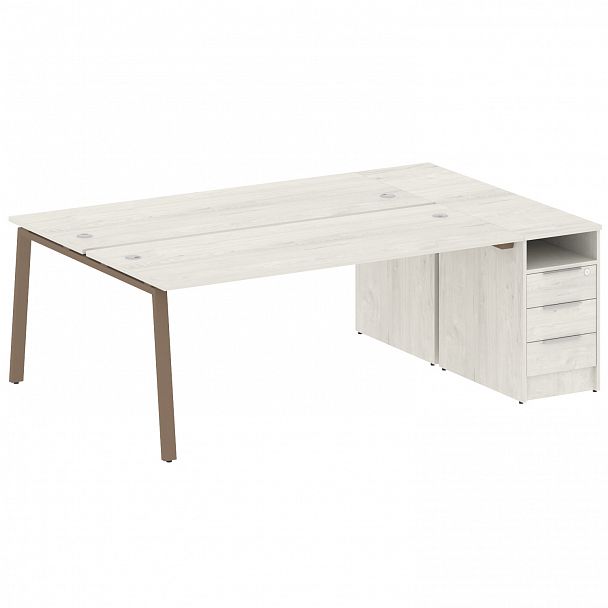 Рабочая станция "Metal System" БА.РС-СТП-2.5 дуб наварра/мокко - Вид 1