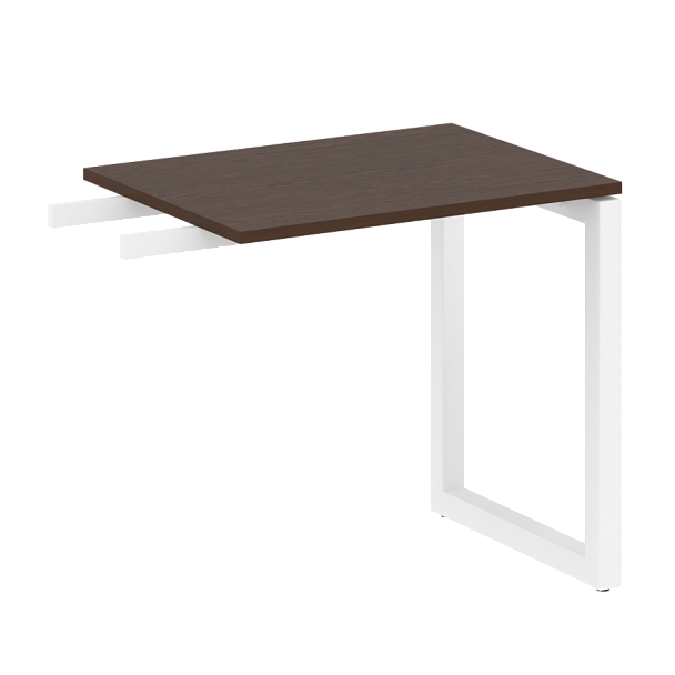 Metal System Quattro Приставной элемент на О-образном м/к 50БО.ПР-2 Венге/Белый металл 800*600*750 - Вид 1