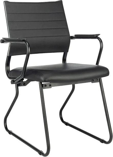 Кресло Бюрократ CH Balance-AV Line черный экокожа полозья металл - Вид 1