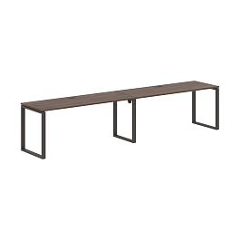 Стол 2-х местный EQWST 3567 Дуб Денвер тёмный/Мокко 3526х670х750 EDIS - Фото предпросмотра