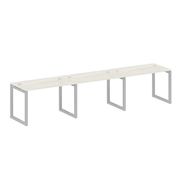 Metal System Quattro Р. ст. на 3 раб. места на О-образном м/к 50БО.СМ-3.2 Дуб наварра/Серый металл 3600*720*750 - Вид 1