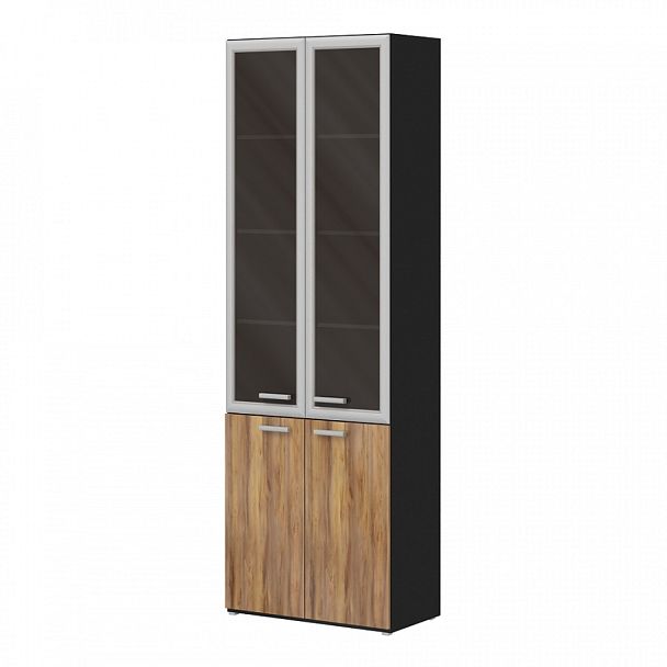 Шкаф комбинированный "Тандем"  ПК-ТН-ШК217Х71С/Д/35-В1-1078 таксония медовая+черный - Вид 1