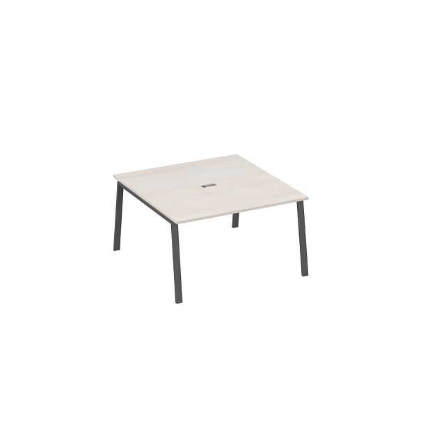 Стол 140 на металлокаркасе TRE для переговорной A4 А4 Б3 135 БП дуб / металлокаркас антрацит - Вид 1