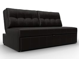 Диван прямой Лига-107 (160) Экокожа коричневый - Фото предпросмотра