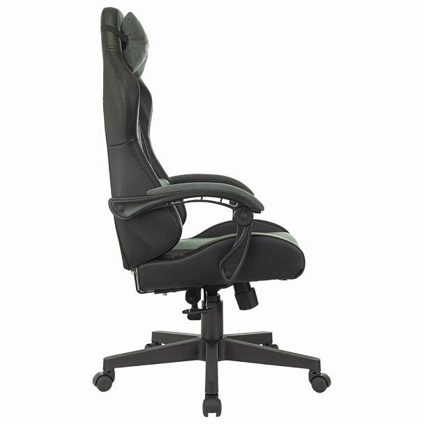 Кресло компьютерное BRABIX "Striker GM-121", синхромеханизм, 2 подушки, экокожа/велюр, черное/серое, 532961 - Вид 4