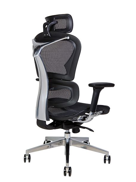 Кресло офисное / Hero black / черный пластик / черная сетка - Вид 6