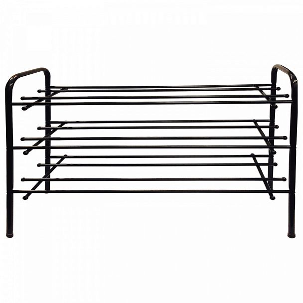 Полка для обуви ПО-3/70, 700х265х540 мм, 3 полки, металл чёрный - Вид 1