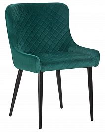 Стул обеденный DOBRIN RICHARD (черные матовые ножки, зелёный велюр (V108-64)) - Фото предпросмотра