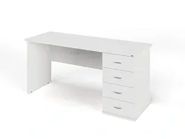 ЛАЙТ / LIGHT RLG008-16x7R Однотумбовый стол 160x70x75 Белый - Фото предпросмотра