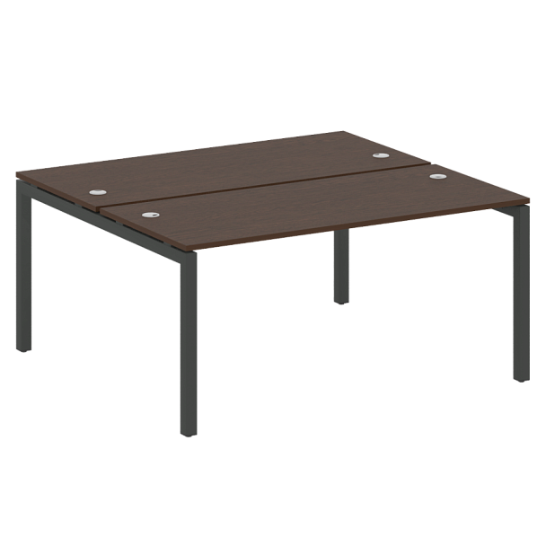 Metal System Quattro Р. ст. на П-образном м/к 50БП.РАС-СП-2.4 Венге/Антрацит металл 1600*1475*750 - Вид 1