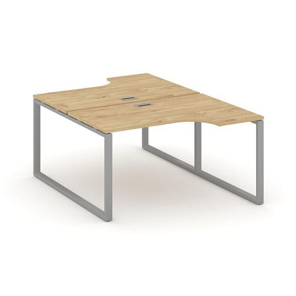 Стайл Проджект Рабочая станция эргоном. SN-6O.DRPA-001 Тиквуд Светлый/Металл Серый 1380*1232/1992*75 - Вид 1