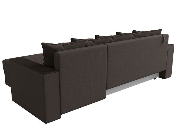 Диван угловой Дубай Лайт правый угол Рогожка коричневый - Вид 6