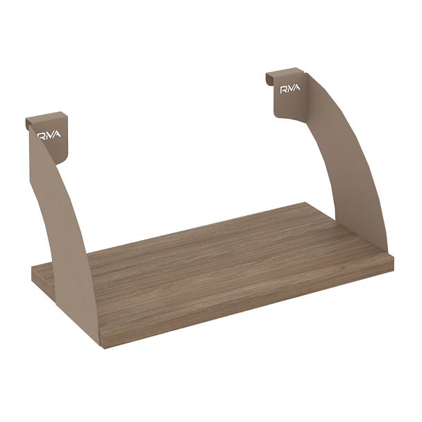 Навесные полки. Кронштейны+ЛДСП полка 400мм MAN-41-4 Дуб аризона/Мокко металл 400*220*200 - Вид 1