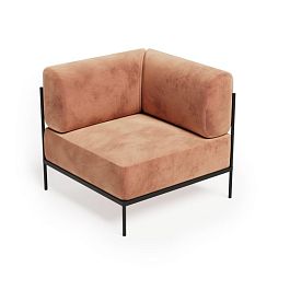 Rio Модуль угловой РСЕ-02 Velvet Lux 14/Металл Черный 810*810*770 - Фото предпросмотра