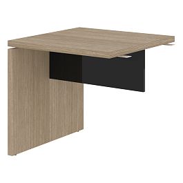 Брифинг-приставка СП-064-25-10 Дуб Натуральный/Черный глянец 800х800х750 KANON - Фото предпросмотра