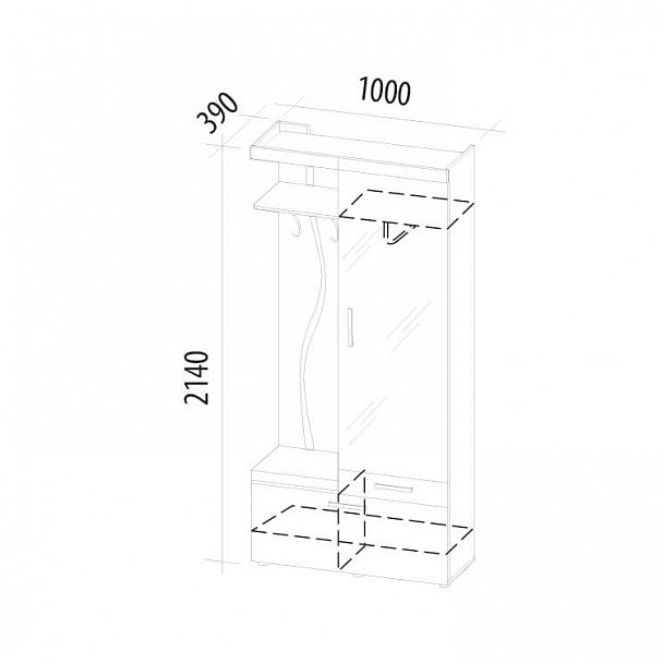 Прихожая "Ассоль" 1 - Вид 3